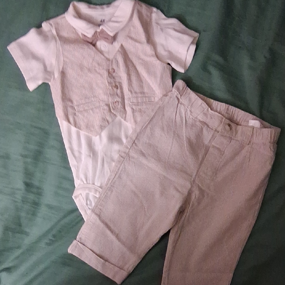 Baby White and Cream Outfit Set